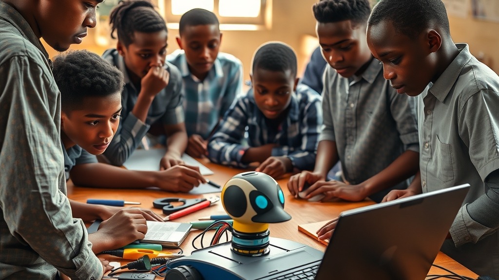 Atelier d'apprentissage de la robotique avec Microduck en Afrique