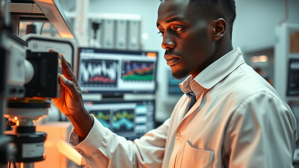 Chercheur africain travaillant sur des technologies de détection quantique