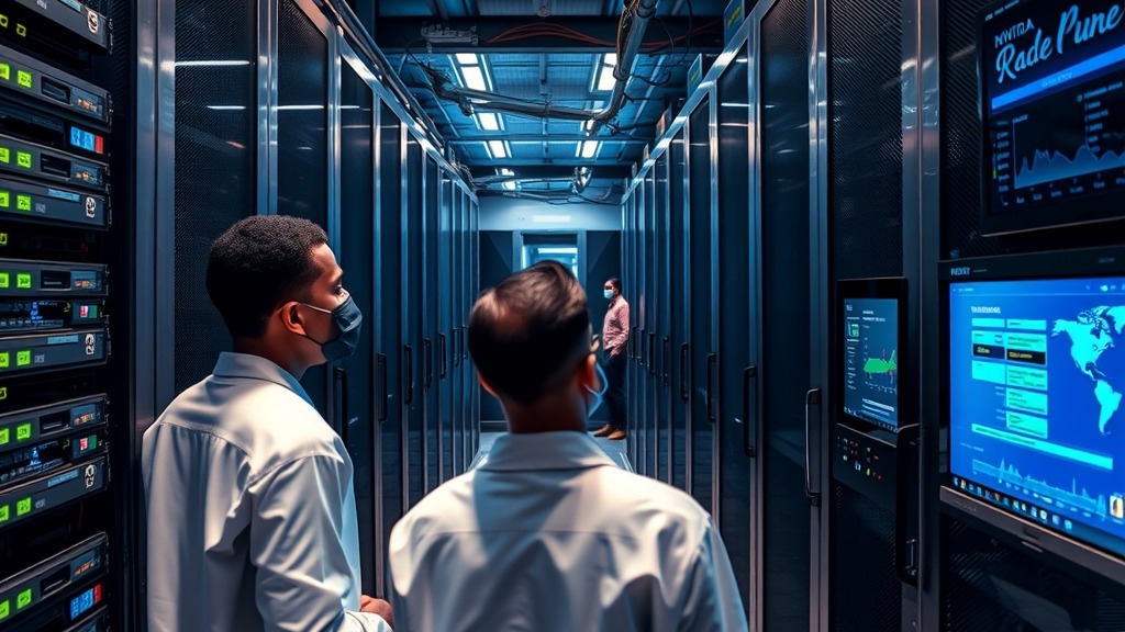 Data center africain équipé de serveurs Nvidia Grace Blackwell