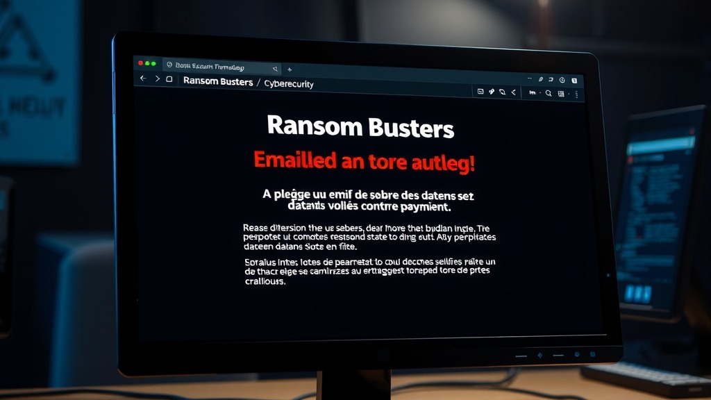 Email frauduleux de Ransom Busters proposant de supprimer des données volées contre paiement