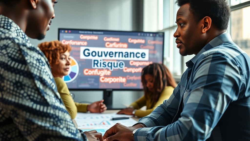Équipe africaine discutant des enjeux GRC liés à l'adoption de l'IA