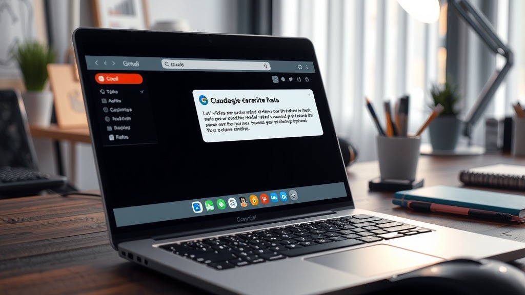 Interface Gmail avec l'assistant Claude proposant une réponse automatique à un email