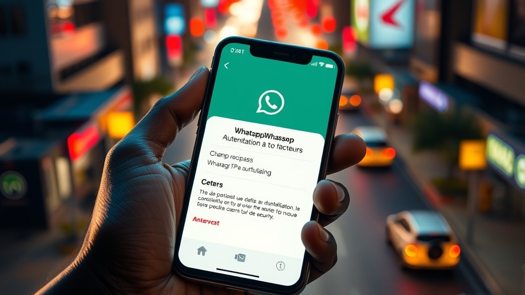 Interface WhatsApp montrant la nouvelle configuration de l'authentification à deux facteurs avec mot de passe alphanumérique