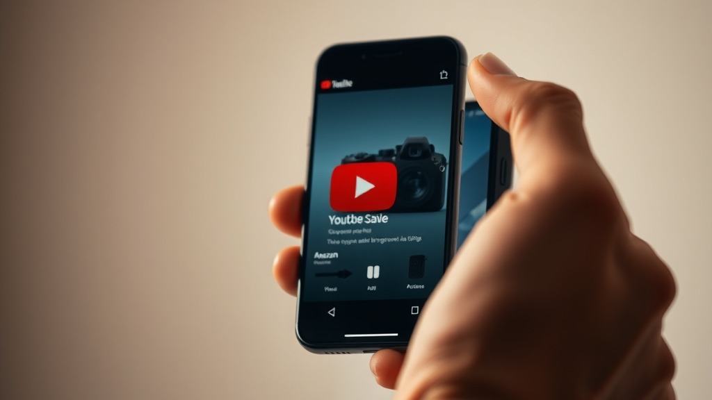 Interface YouTube affichant des tags Amazon sur mobile