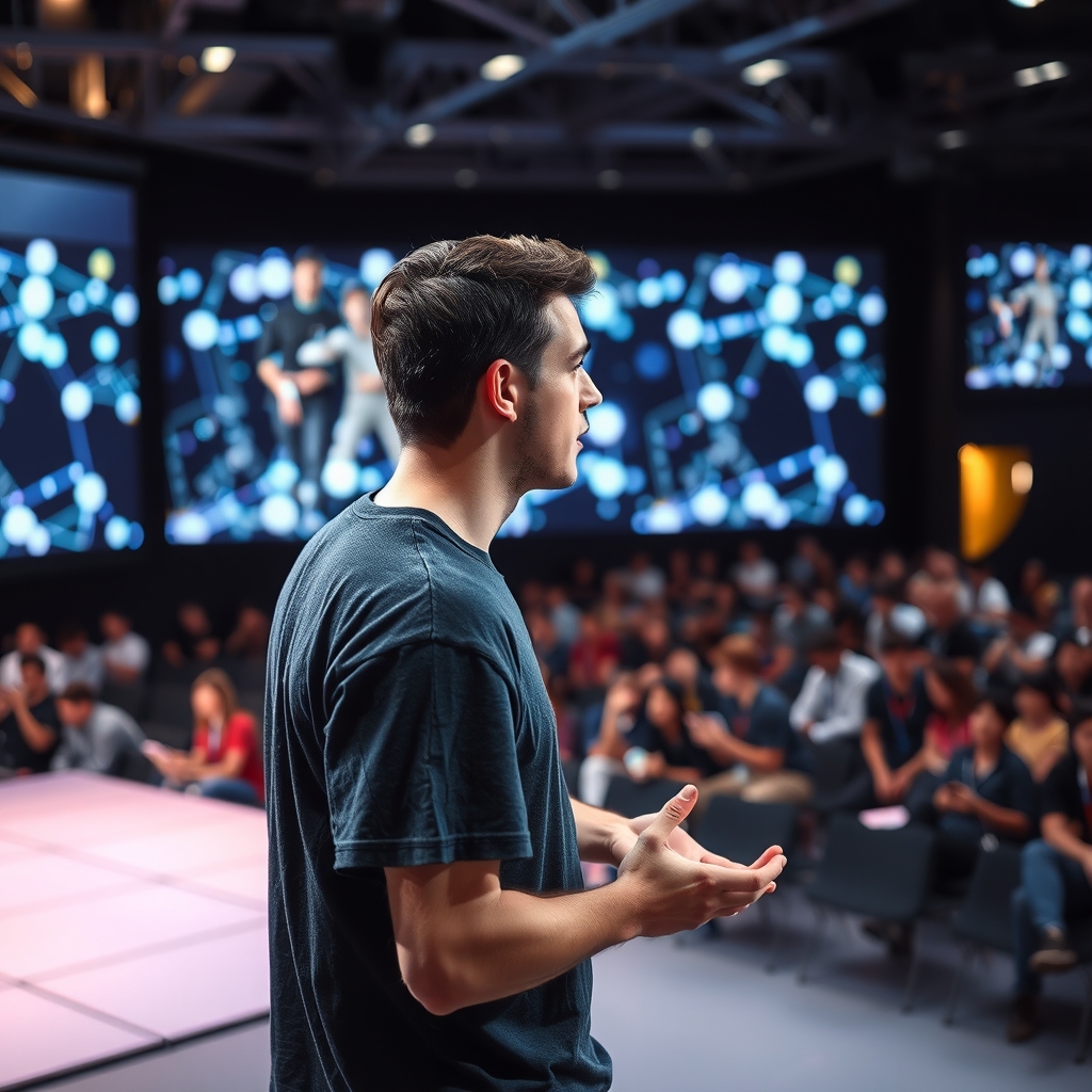 Mark Zuckerberg présentant sa vision de l'intelligence artificielle