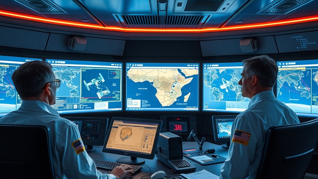 Salle de contrôle d'une mission spatiale nigériane