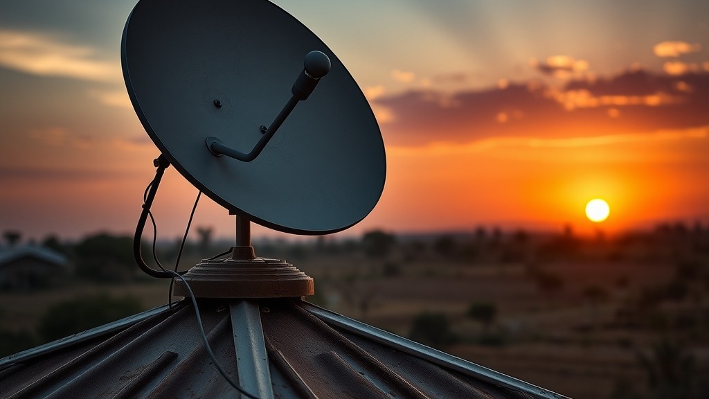 Antenne Starlink en zone rurale