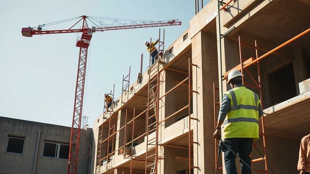 Bâtiment administratif en rénovation au Burkina Faso
