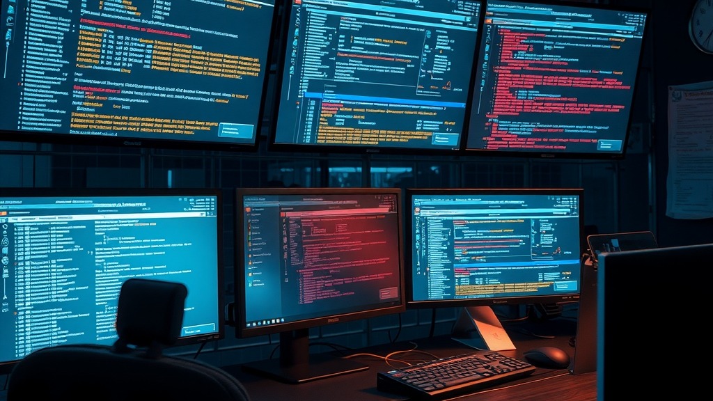 Bureau de sécurité informatique surveillant des alertes de cybersécurité