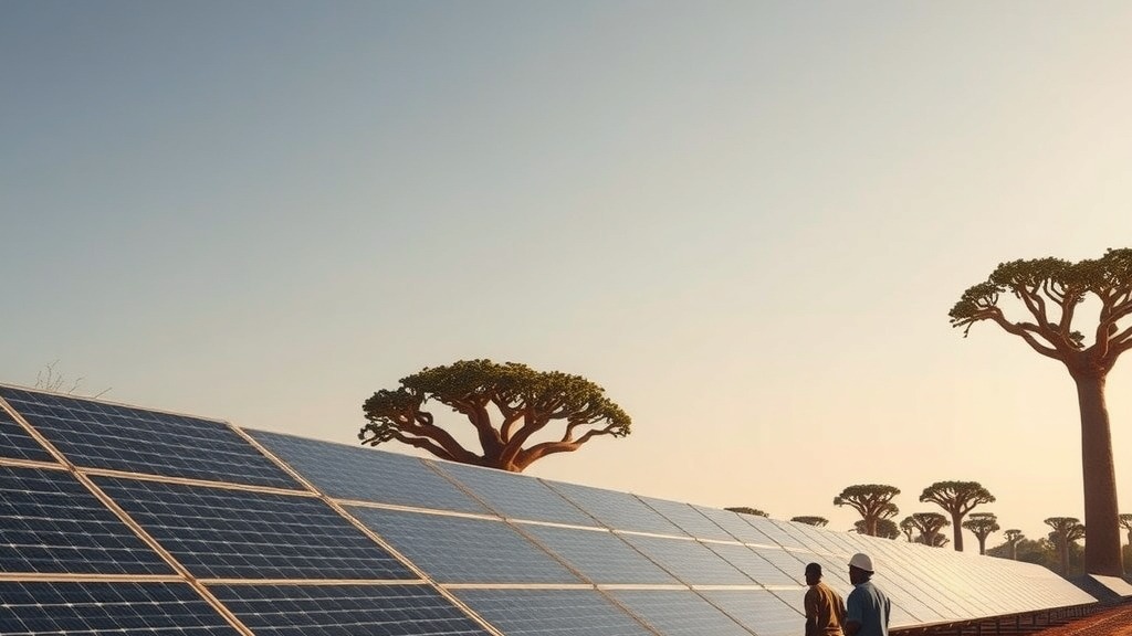 Centrale solaire en construction au Burkina Faso