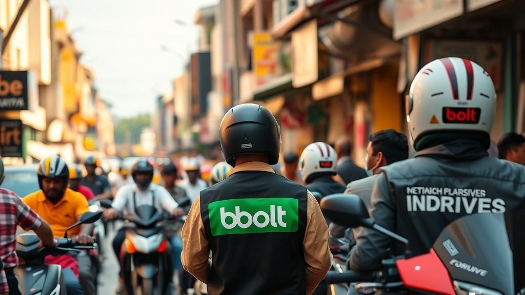 Chauffeurs de Bolt et inDrive en discussion dans une rue de Lagos