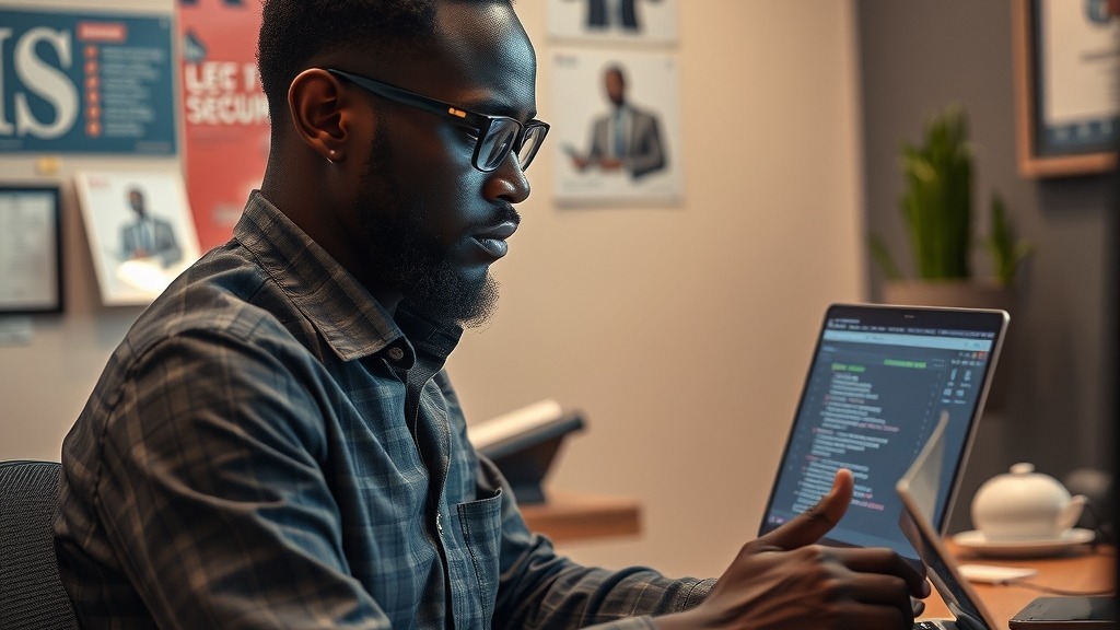 Développeur africain analysant des logs de sécurité