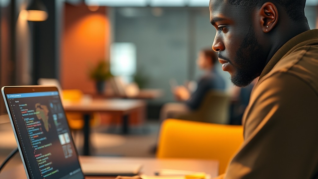 Développeur africain explorant les applications de GPT-6 Astra pour des solutions locales