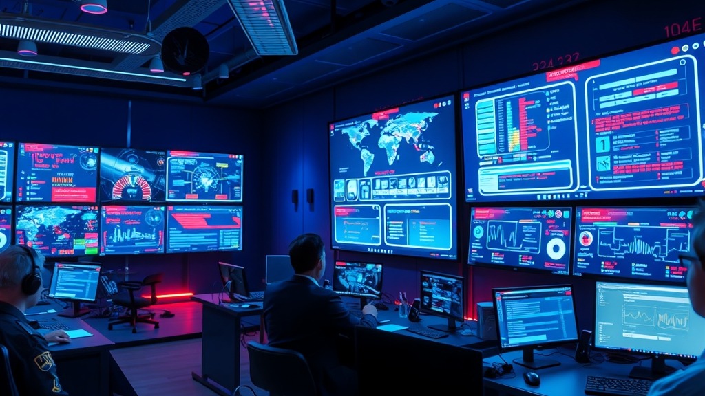 Écran de cybersécurité affichant des alertes de détection d'intrusion