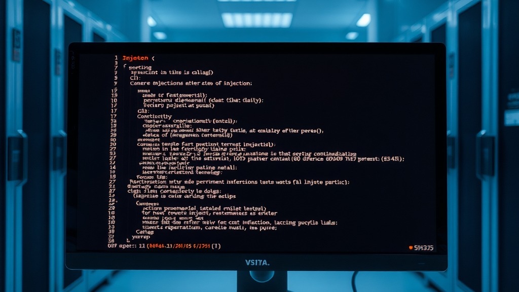 Écran montrant une faille de prompt injection dans un code source