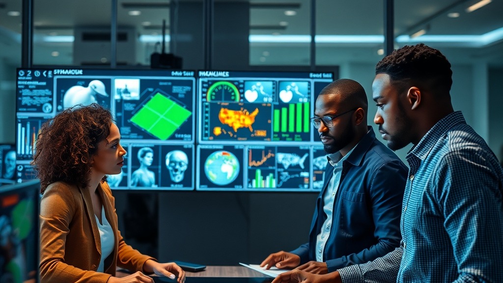 Équipe africaine analysant des données de confidentialité IA