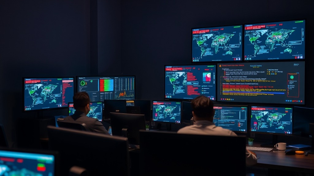 Équipe IT africaine surveillant des alertes de cybersécurité