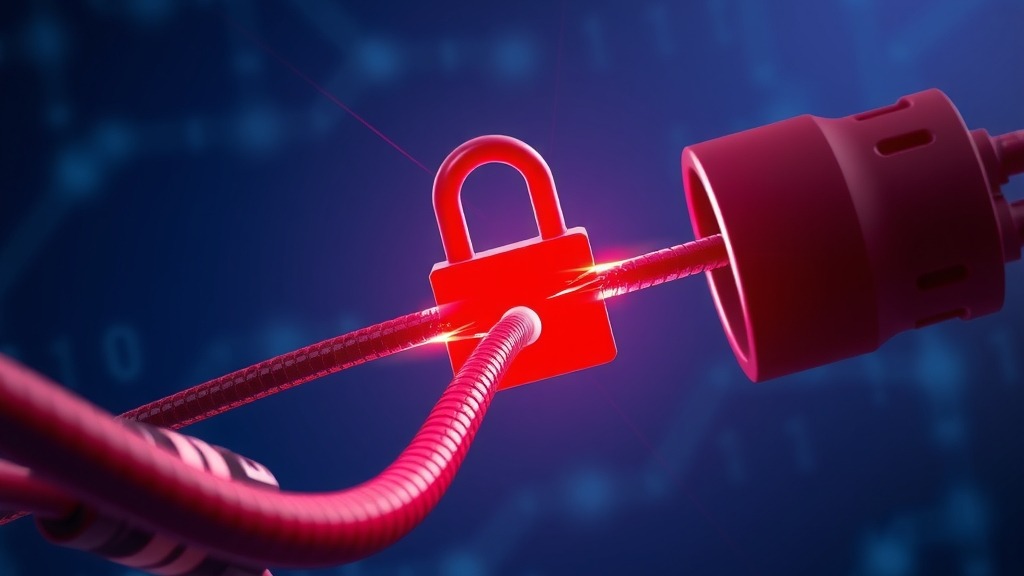 Faille de sécurité critique représentée par un cadenas numérique brisé