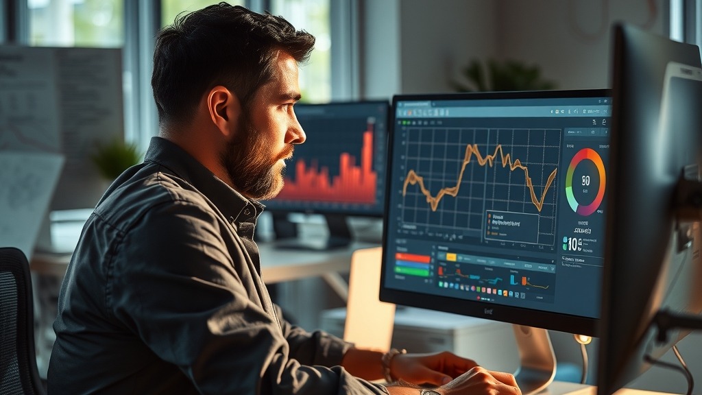 Ingénieur utilisant un logiciel de XAI pour analyser les performances d’un système solaire