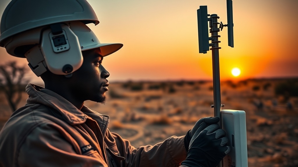 Installation d'une antenne relais pour améliorer la connectivité dans une zone rurale du Sahel