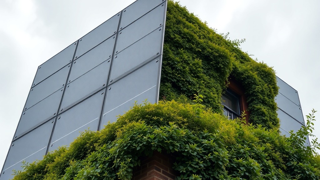 Installation solaire verticale en toiture à Dublin avec panneaux bifaciaux et toit végétalisé
