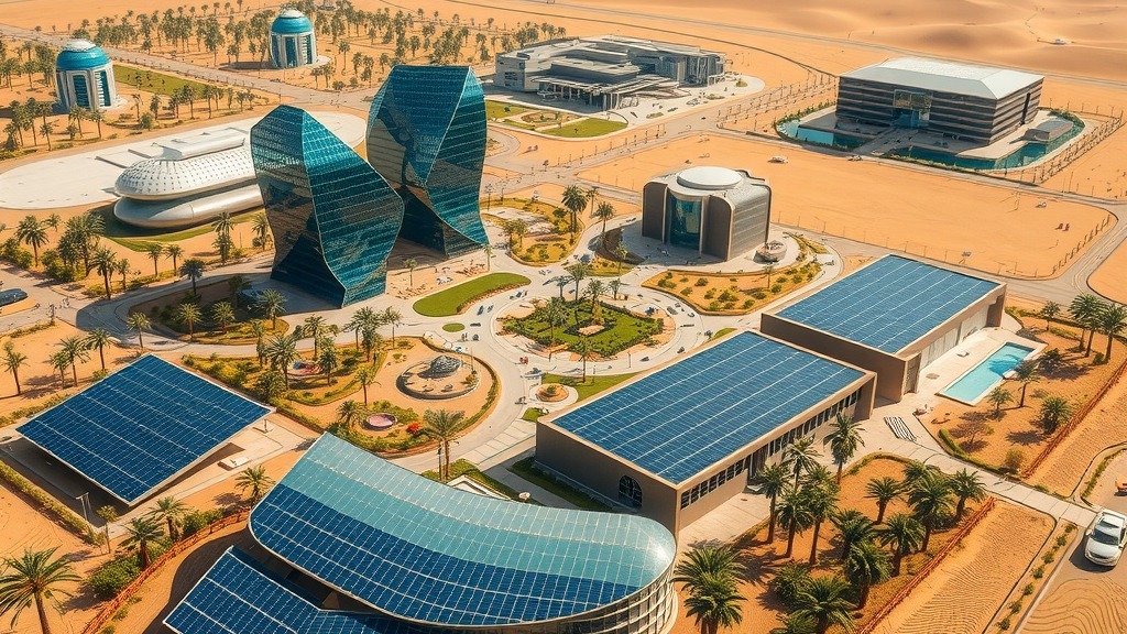 Parc technologique égyptien intégrant des énergies renouvelables