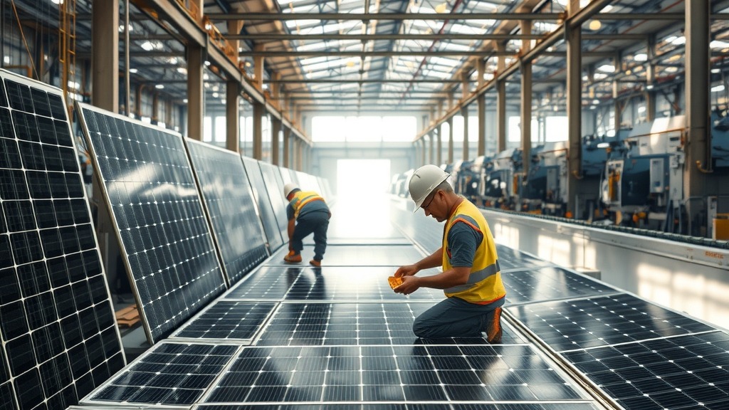 Usine de production de modules solaires tandem hybrides en Inde