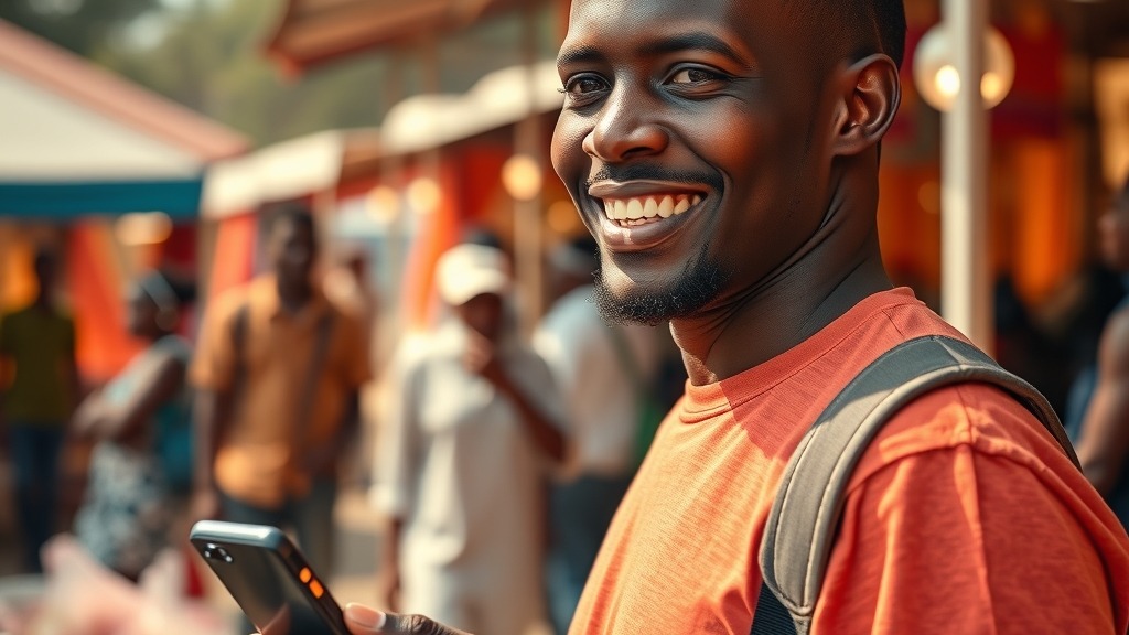 Utilisateur accédant à Free Invest via Orange Money