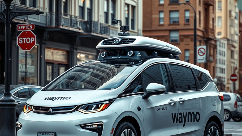 Véhicule Waymo en circulation à San Francisco, illustration de la mobilité autonome