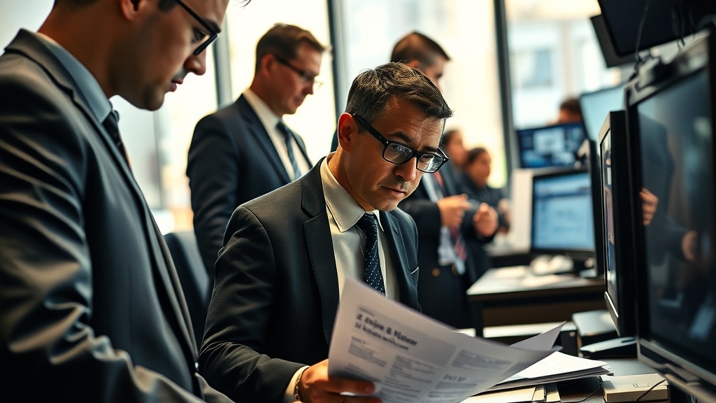 Agents gouvernementaux analysant les conséquences de la cyberattaque