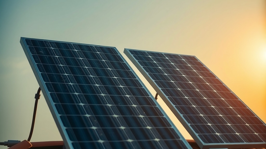 Deux panneaux solaires exposés côte à côte à Ouagadougou, l'un encrassé par la poussière, avec des capteurs IoT connectés