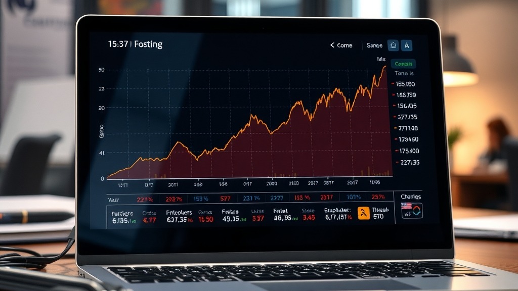 Écran affichant un graphique de simulation économique