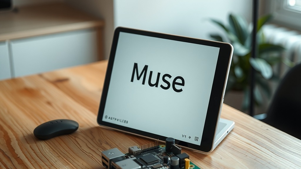 Écran e-ink affichant l’agent Muse connecté à un Raspberry Pi