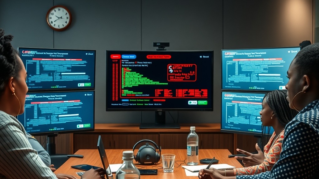 Équipe de cybersécurité africaine analysant une attaque
