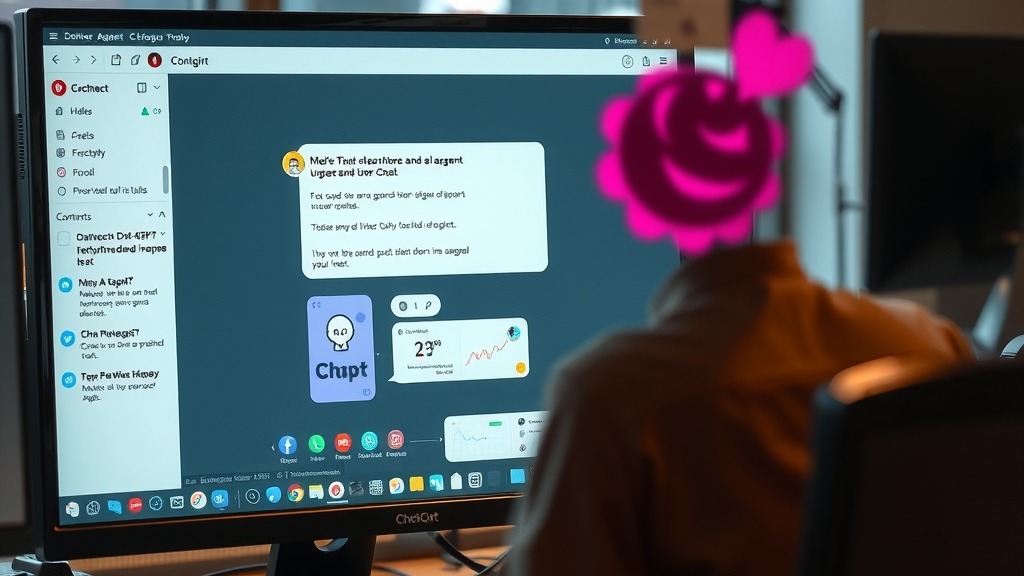 Interface de ChatGPT avec un agent Dots en arrière-plan, illustrant l'automatisation des tâches