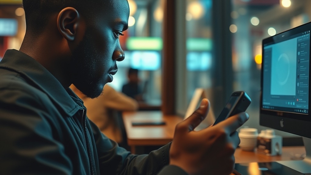 Utilisateur kenyan en attente de connexion Starlink