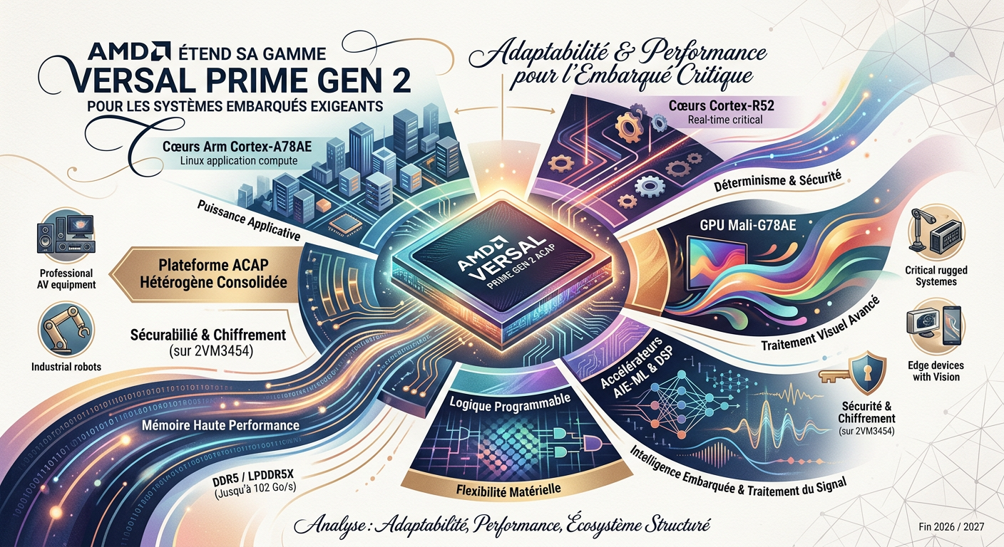 AMD étend sa gamme Versal Prime Gen 2 pour les systèmes embarqués exigeants