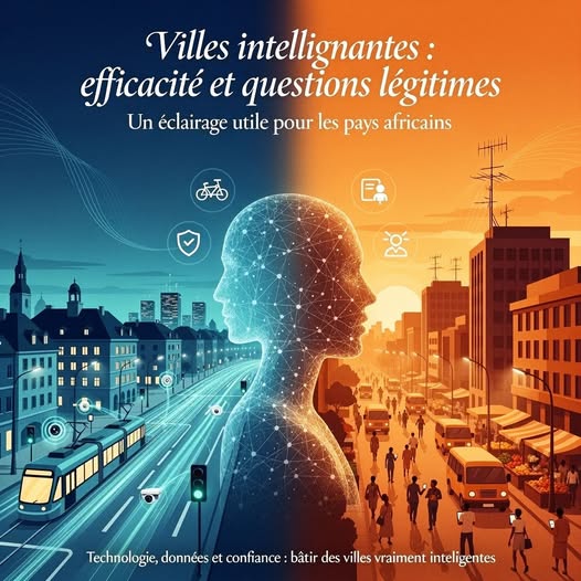 Villes intelligentes : efficacité et questions légitimes — un éclairage utile pour les pays africains.