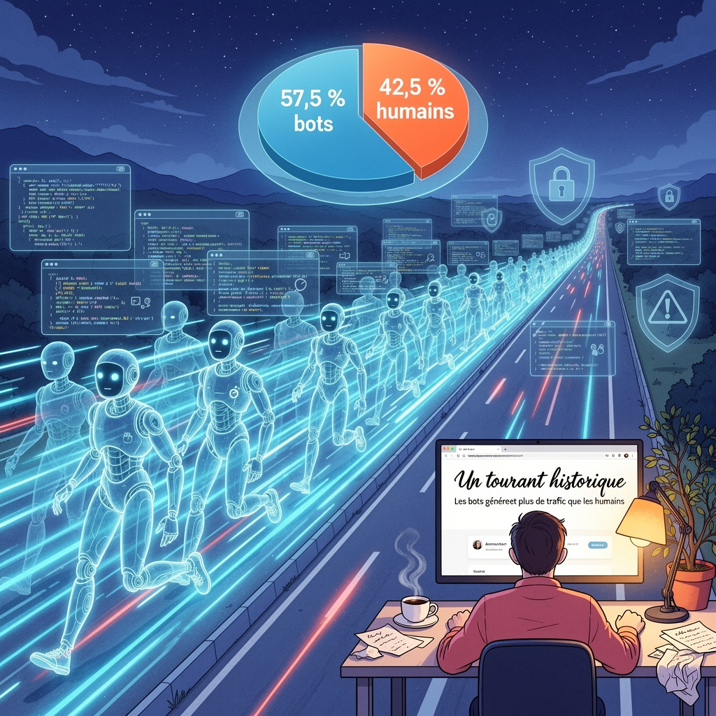 Un tournant historique : les bots génèrent désormais plus de trafic que les humains sur Internet