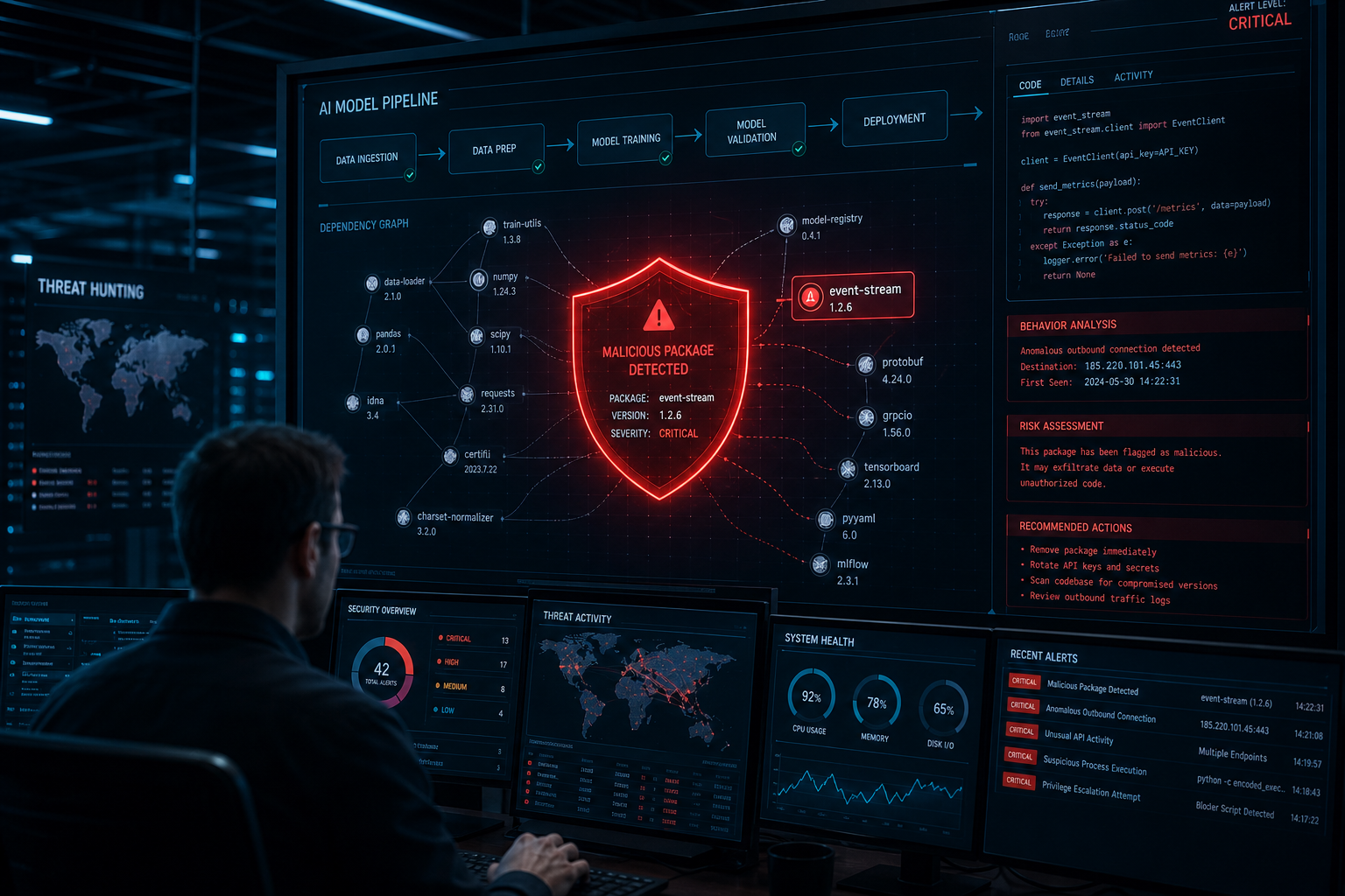 Cybersécurité : 800 paquets piégés ciblent les bugs de l'IA
