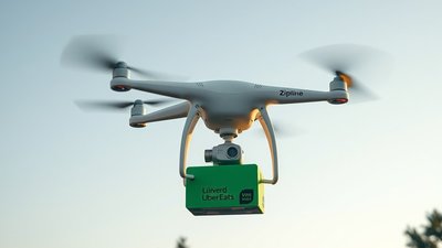 Uber s’allie à Zipline pour un million de livraisons par drone quotidien d’ici 2029